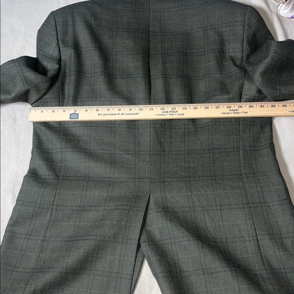 Lauren Ralph Lauren Men's Lambswool Green Brown Tan Plaid Blazer 42L